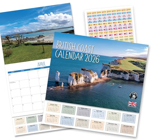 Kalender 2025 A4 British Coast | Monatsansicht | A3 geöffnet | Wandkalender von Absolutely Yours.