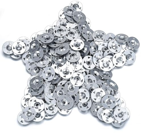 Lot de 800 rondelles en acier galvanisé Easy Fix - 28 mm - Pour isolation thermique - Pour plaques de plâtre - Rondelles à griffes (220) (800)