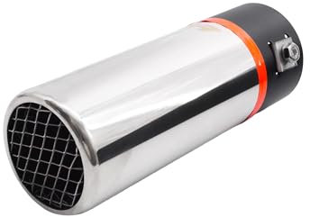 Simoni Racing Auspuffblende Rund Edelstahl - Ø60xL170mm - Anschluß 37-57mm
