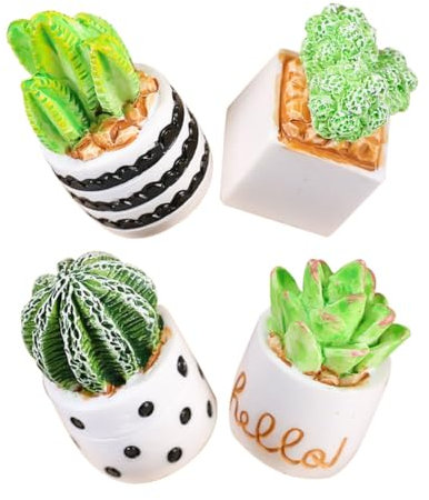 Toyvian Ensemble De Plantes en Pot De Paysage Cactus Miniatures Bonsaïs pour Une Présentation Décorative
