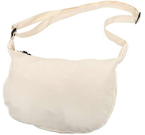 TINEASUR Einzelne Damen Schultertasche Crossbody Bag Aus Nylon Multipurpose Messenger Umhängetasche in Weiß Leger Für Alltag Schule Reisen Geräumig Mit Leichtem Reißverschluss Vielseitig