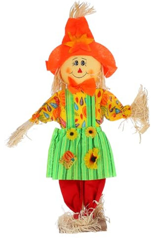 BESPORTBLE Vogelscheuchen-Dekoration Für Herbst Handgefertigte Puppen Für Draußen Halloween-Dekoration Für Veranda Große Vogelscheuche Für Herbsthof