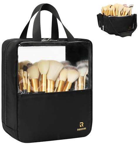 Make-up-Pinseltasche, Schwarz , B-X Large, Reise-Make-up-Tasche