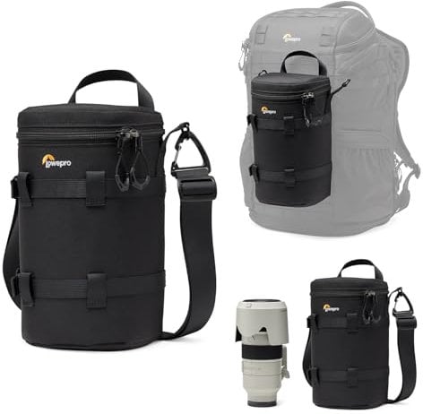 Lowepro ProTactic LCS 12 x 24 III Camera Lens Case, Camera Lens Pouch Bag, fits70-200mm F/2.8 (with Hood), for DSLR, Mirrorless Cameras, Vol-2.5L Dim: 24x12x12cm, Camera Bag for Photographer/Video