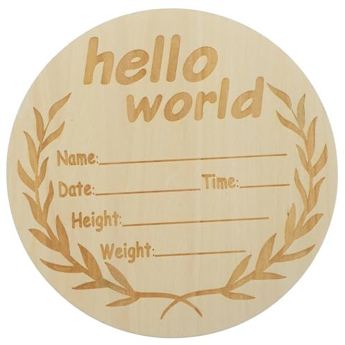 Toyvian Rundes Geburtsanzeigeschild Für Neugeborene Namensschild Aus Holz Fürs Willkommensschild Fürs Krankenhaus Geburtsanzeige Für Foto-requisite Und Dekoration