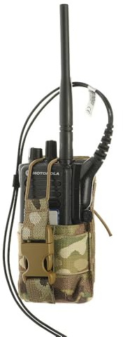 M-Tac MOLLE Funkgerät-Tasche für Motorola & Baofeng – Cordura® 1000D MIL-STD, Quick-Release Woojin® FASTEX, Murdock Webbing® Gurte, PTT- und Lautsprecherzugriff, Multicam, 4400/4800