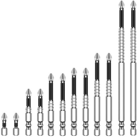 High-Magnetic Screwdriver Set with Impact Driver Bits - 25, 50, 65, 70, 90, 150mm Drill Bits (2 Sets) - Anti-Slip Electric Design
