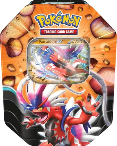 Pokémon: Box mit scharfen Legenden – Koraidon-ex TCG (1 glänzende Promokarte und 4 Booster)