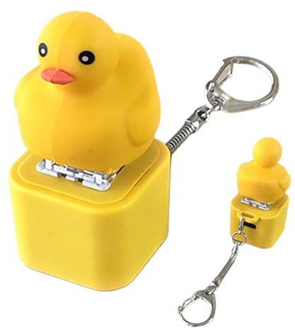 Duckys Quacking Fidget Toy Duck Keychain Duck Keyboard Keycaps That Quack Keyboard Fidgets Relief Stress Quacking Ducks Fidget Toy Keychain Distinctive Sensory Gadgets to Relieve Stress and Anxiety
