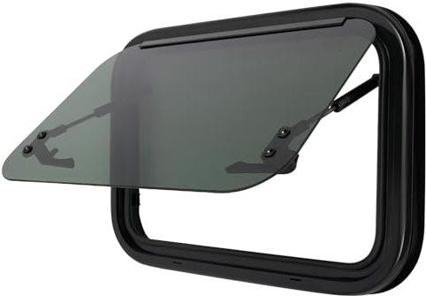 Wohnwagen Fenster, Ausstellfenster Wohnmobil Beschattung mit Verdeckte Bildschirme, Camper Seitenfenster Wohnmobilfenster für Wohnwagen, Wohnmobile und Camper 500 x 350mm