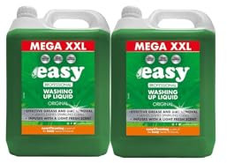 Easy Original Washing Up Liquid - 5L (Pack of 2) | Powerful Grease-Cutting Formula – Fresh Scent – Ideal for Home & Commercial Use | Eco Friendly Packaging