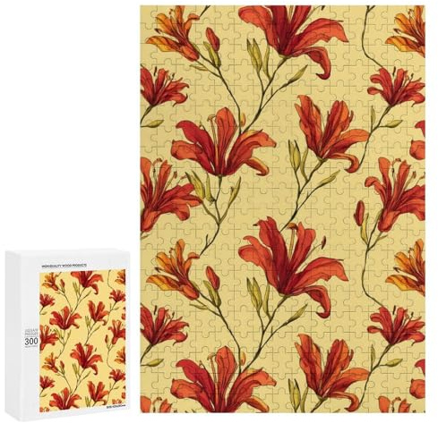 Zimbabwe Flame Lily Jigsaw Puzzles for Adults Wooden Puzzle
