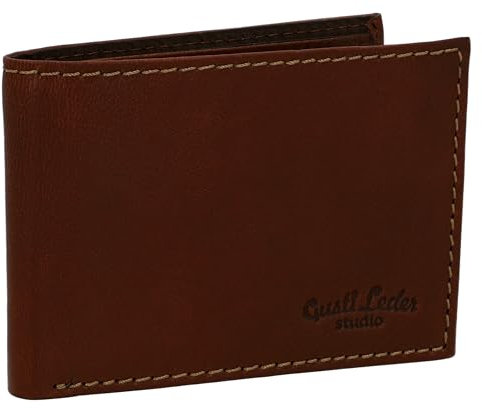 Gusti Geldbörse Leder - Lewi Herren Portemonnaie Brieftasche Geldbeutel Dunkelbraun Leder