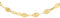 Tuscany Silver Women's Sterling Silver Yellow Gold Plated Flat Mirror 2.6 mm Link Chain Necklace of Length 46 cm/18 Inch