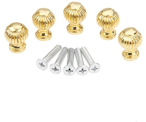 10Pcs Mini Knob Gold Zinc Alloy 0.55x0.75 Decorative Handle Pull for Jewelry Box Dolls House Kitchen Drawer