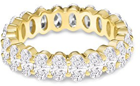 NYC Sterling - .925 Vergoldet Ovalschliff Zirkonia