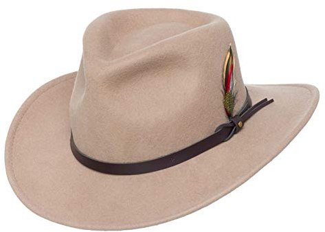 Silver Canyon Boot and Clothing Company Outback Wolle Cowboy-Hut | Montana Knautschbar West Filz für Herren klein Kitt