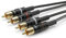 Sommer Cable Basic+ 30cm kurzes Cinchkabel Stereo Patchkabel HICON HI-CM03 RCA Stecker 0,3m - HBP-C2-0030