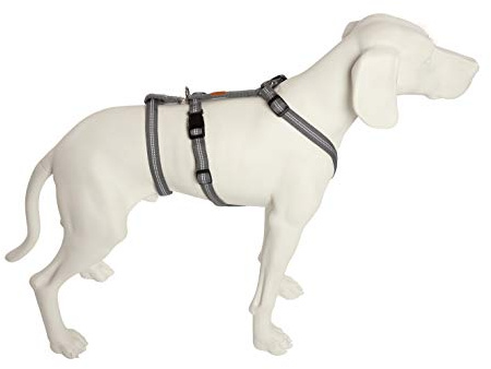 Feltmann No Exit ausbruchsicheres Hundegeschirr für Angsthund, Sicherheitsgeschirr für Pflegehunde, Panikgeschirr, Super Soft, Silber, Bauchumfang 50-65 cm, 20 mm Bandbreite