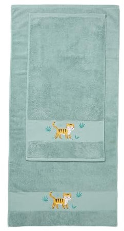 Vertbaudet Handtuch,Tiger grün 1