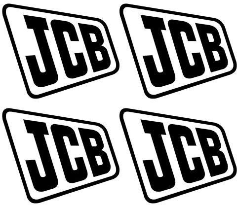 myrockshirt JCB Old Aufkleber Sticker Bagger Excavator 4 Stücke ca.30cm Aufkleber Autoaufkleber Sticker Decal ohne Hintergrund UV&Waschanlagenfest