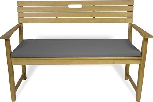 Rollmayer Bankkissen Bankauflage Sitzkissen Bankpolster Auflage für Bänke in Haus und Garten Kollektion Vivid, 1 Stück (Grafit 33, 140x40x8cm)