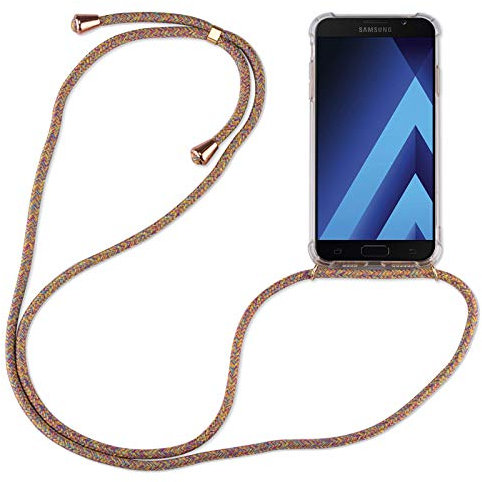 Hülle Kompatibel mit Samsung Galaxy A5 (2017) | Handykette Smartphone Halskette Hülle mit Band | Handyhülle mit Kordel zum Umhängen Kompatibel für Galaxy A5 (2017) | Rainbow