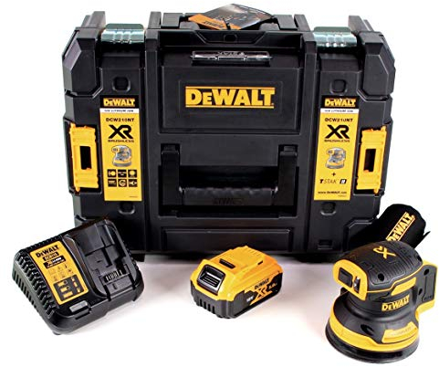 DeWalt DCW 210 P1 Ponceuse excentrique sans fil 18 V 12 000 tr/min 125 mm + 1 batterie 5 Ah + 1 chargeur rapide TSTAK
