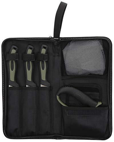 Old Timer Kit de Cuchillos Ligero con Cuchillos, sacapuntas, Funda y Guantes para Exteriores, Caza, pellizco y Camping