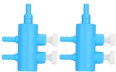 Cikonielf 2pcs Aquarium Air Pump Splitter Adjustable Fish Tank Air Control Valve Distributor Splitter Airline Tube Connector Air Pump Accessories(2 Way)