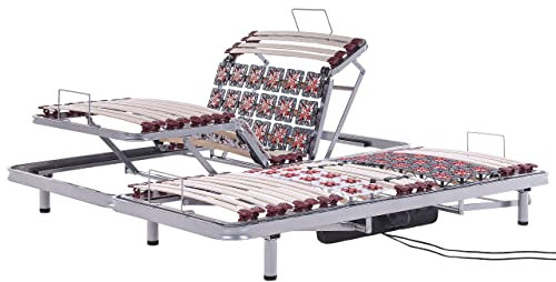 Beliani Praktisches Lattenrost Set elektrisch verstellbar 2X 90x200 cm Moon