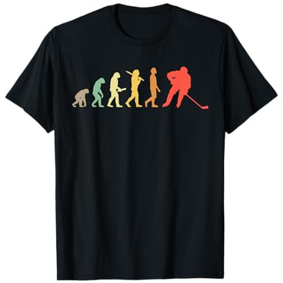 Retro Ice Hockey Evolution Gift For Ice Hockey Players T-Shirt
