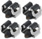 LAIXIABAO 4 Pcs Mop Broom Holder Tool Heavy Duty Mop Wall Mounted Clips Hangers for Closet Kitchen Garden Garage Bathroom