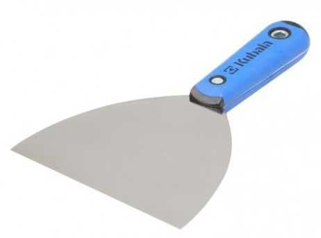 Profi Malerspachtel aus rostfreiem Edelstahl mit Kunststoffgriff - Spachtel Silver Line - Putty Messer ist ideal für Finishing-Arbeiten mit allen Arten von Spachtelmassen - Made in EU - KUBALA
