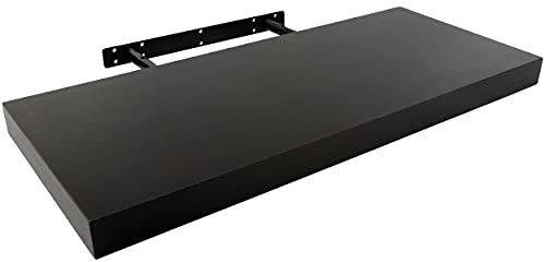 Wandregal 60 x 25 x 4 cm, Schwebend Hängeregal Wenge-Farbe, Wandboard Bücherregal Regale Dekorativ maximale Belastung 25kg