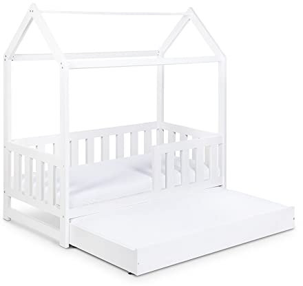Klups House LittleSky Bett, 80 x 160 cm, inkl. 1 Bettkasten und 2 Lattenroste – Weiß