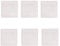 Pack de 6 platos llanos de cerámica de forma cuadrada de 1 x 21 x 21 cm, ideal para hogar u hostelería. Set de 6 recipientes para servir alimentos de color marfil y forma cuadrada