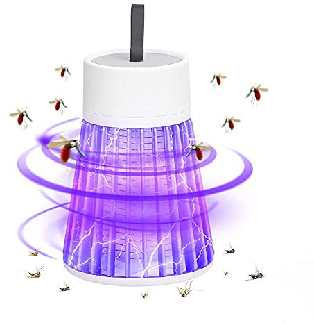 BEAUTYBIGBANG Mise à niveau du zapper anti-moustiques électronique à 360° pour intérieur - Anti-insectes électrique super rapide - Lampe LED USB pour tuer les moustiques, les insectes, les mouches