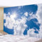 Wandteppich Wandtuch Sonne, Blauer Himmel Und Weiße Wolken 200x300cm Tapestry Wall Hanging Room Decor Aesthetic, Wanddeko Schlafzimmer Wohnzimmer Polyester Tapisserie Wandkunst Dekore 78x118in