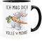 SpecialMe® Kaffee-Tasse Ich mag dich volle Möhre Hase Herz Geschenk Liebe Partner Jahrestag Valentinstag weiß-innen-schwarz Keramik-Tasse