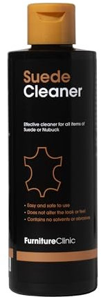Furniture Clinic Suede Cleaner – Use to Clean Suede Shoes, Bags, Clothing & Sofas. Safely Removes Dirt & Grime from Suede & Nubuck. (250ml)