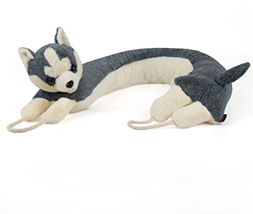MAGZO Under Draft Excluder for Doors 93 cm, Husky Dog Draught Stopper Wind Blocker With Hanging Loops