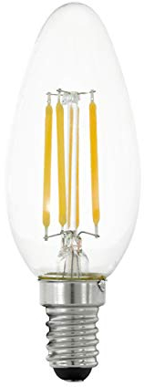 EGLO E14 LED Lampe dimmbar in Stufen, Glühbirne in Kerzenform zum Dimmen mit Lichtschalter, 4,5 Watt (entspricht 40 Watt), 470 Lumen, Vintage-Leuchtmittel warmweiß, 2700 K, Edison Glühlampe Ø 3,5 cm