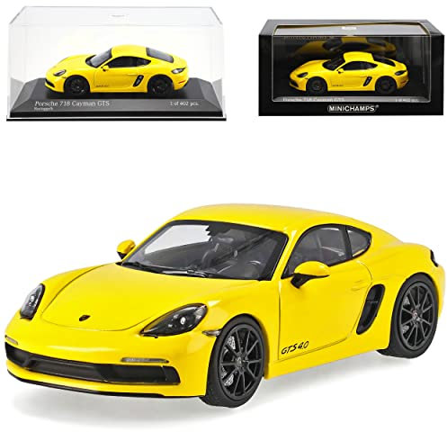 alles-meine.de GmbH Porsche 718 Cayman 982 GTS Coupe Gelb Ab 2016 limitiert 402 Stück weltweit 1/43 Minichamps Modell Auto