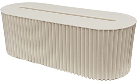 Kabelbox mit Deckel, Organizer zur Vermeidung von Kabelsalat, Aufbewahrungsbox zum Verstecken von Steckdosenleisten, Adaptern & Kabeln, Schutz von Kindern & Tieren (Weiß)