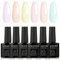 GZMAYUEN Gel Nagellack Set Pastell Nagellack UV Lack 6 Farben Macaron Rose Gelb Rosa Mint Blau Pastellfarben Shellac Gellack Set 10ML