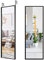 COSTWAY Over The Door Mirror, Full Length Hanging Mirrors with Adjustable Hooks, Wall Mounted Dressing Mirror for Bathroom, Bedroom and Wardrobe, 108 x 36cm (Black)