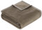 Ibena Berlin Premium Decke 150x200 cm - Baumwollmix kuschelig, warm & waschbar, Kuscheldecke einfarbig Olive