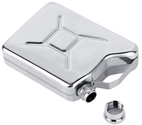 Jerry Can Flask Edelstahl Flachmann Kanister Edelstahl 5Oz Tragbare Whisky-Likör-Flasche