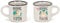 Legami - Tazas de café expreso For Two, juego de 2 tazas de café de porcelana New Bone China, taza de café lavable en lavavajillas, tema Corgi Morning Person, diámetro 5,5 cm, capacidad 50 ml